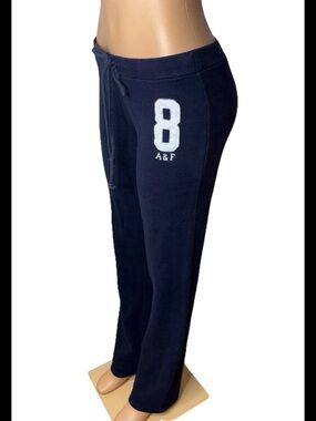 Abercrombie & Fitch Navy Kids Sweatpants with 8 Patch